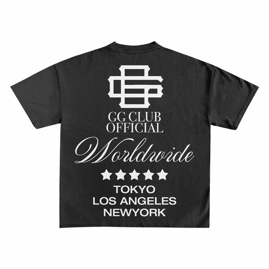 GG CLUB - WORLDWIDE BLACK T-SHIRT
