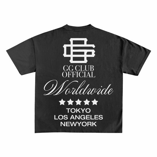 GG CLUB - WORLDWIDE BLACK T-SHIRT