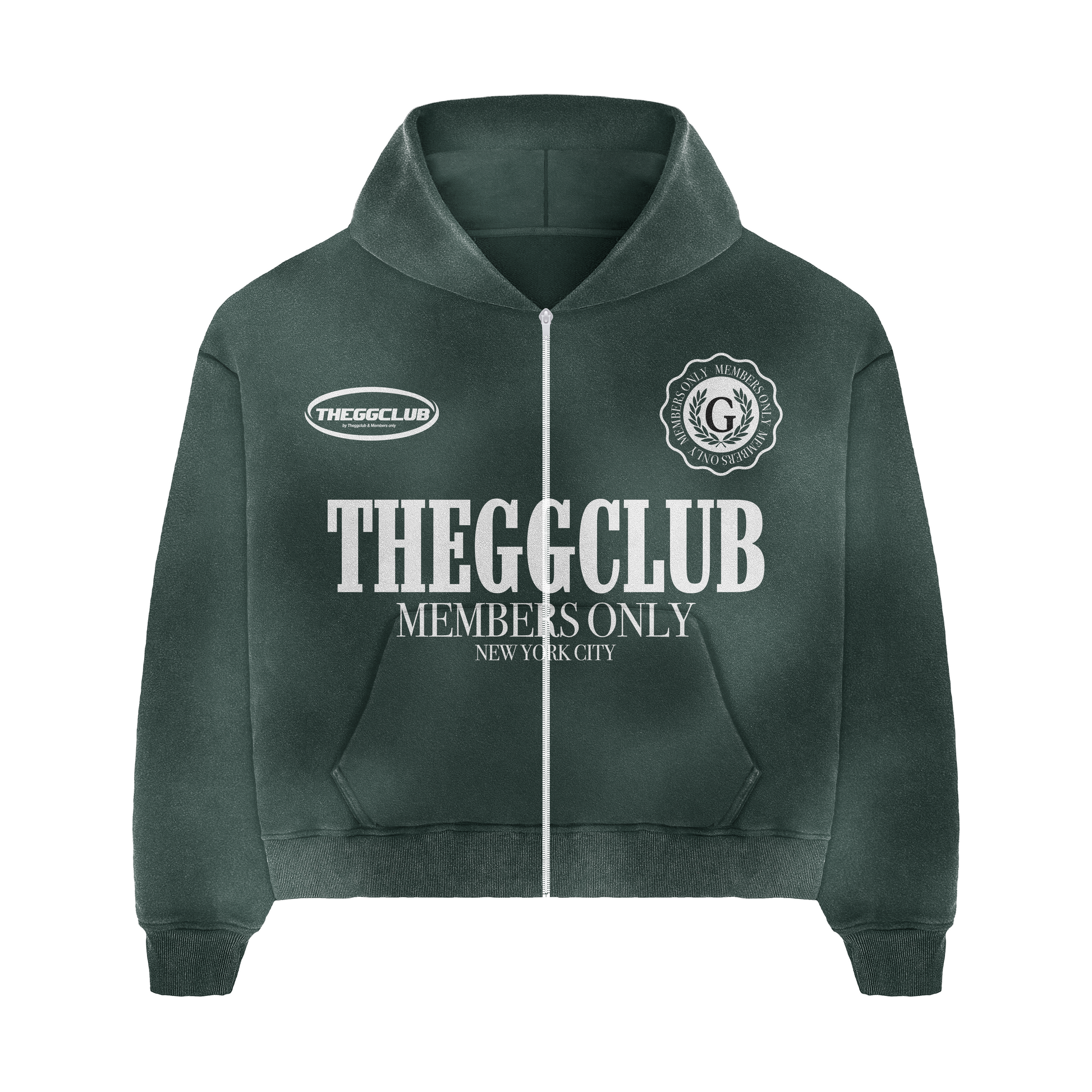 THE GG CLUB - MEMBERS ONLY GREEN ZIP UP