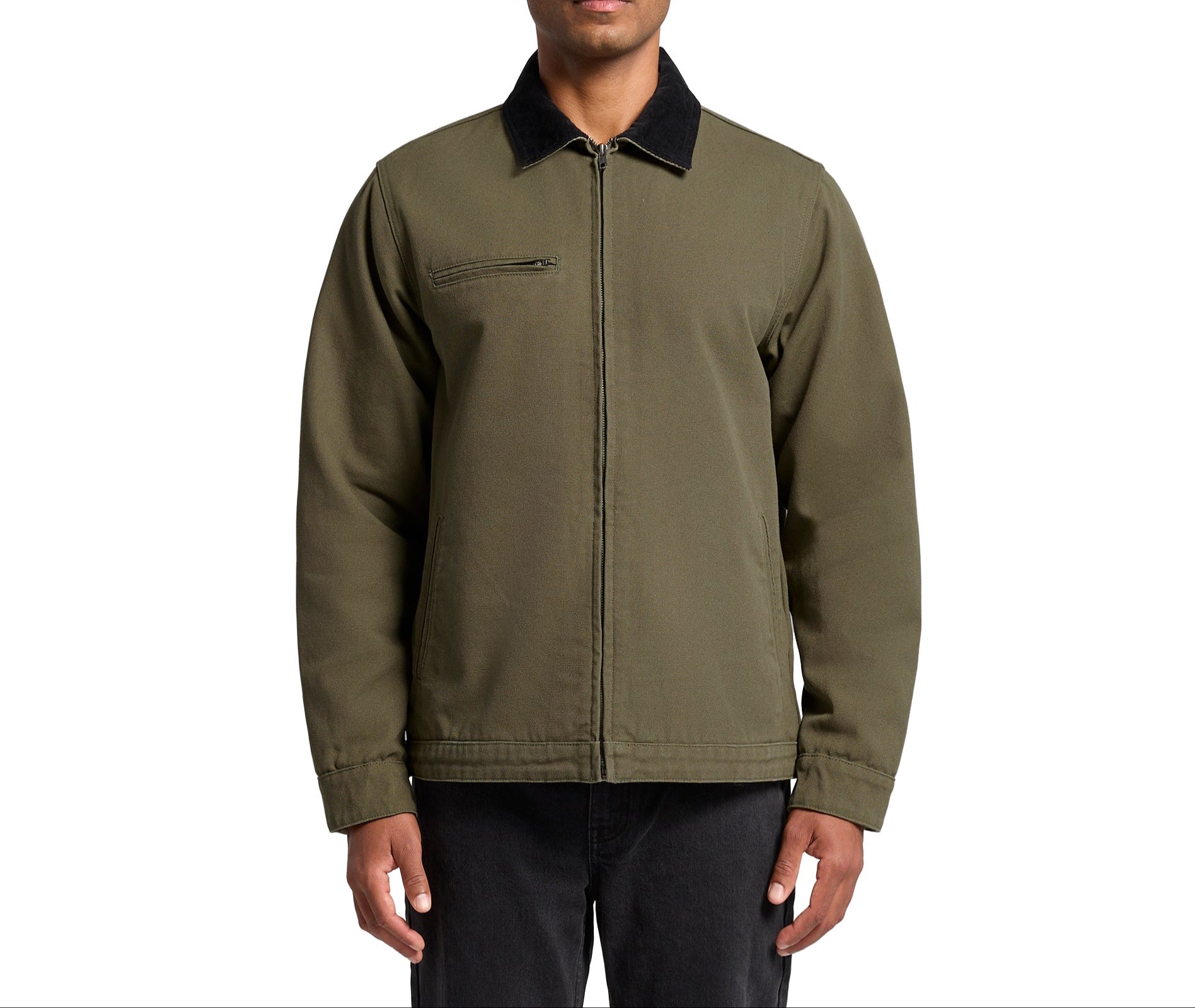CANVAS COLLAR JACKET INK BLUE - 75X ENTRIES