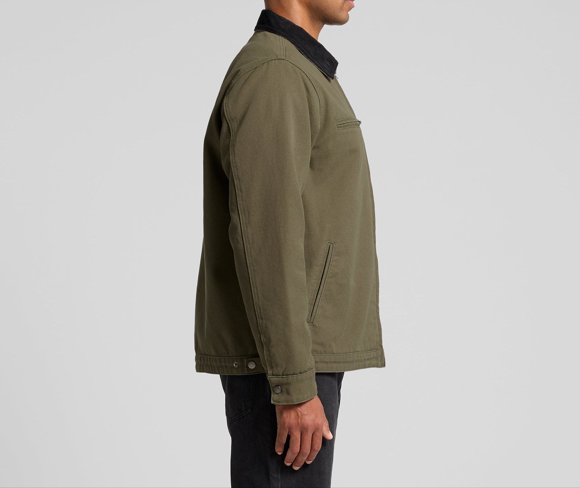 CANVAS COLLAR JACKET INK BLUE - 75X ENTRIES
