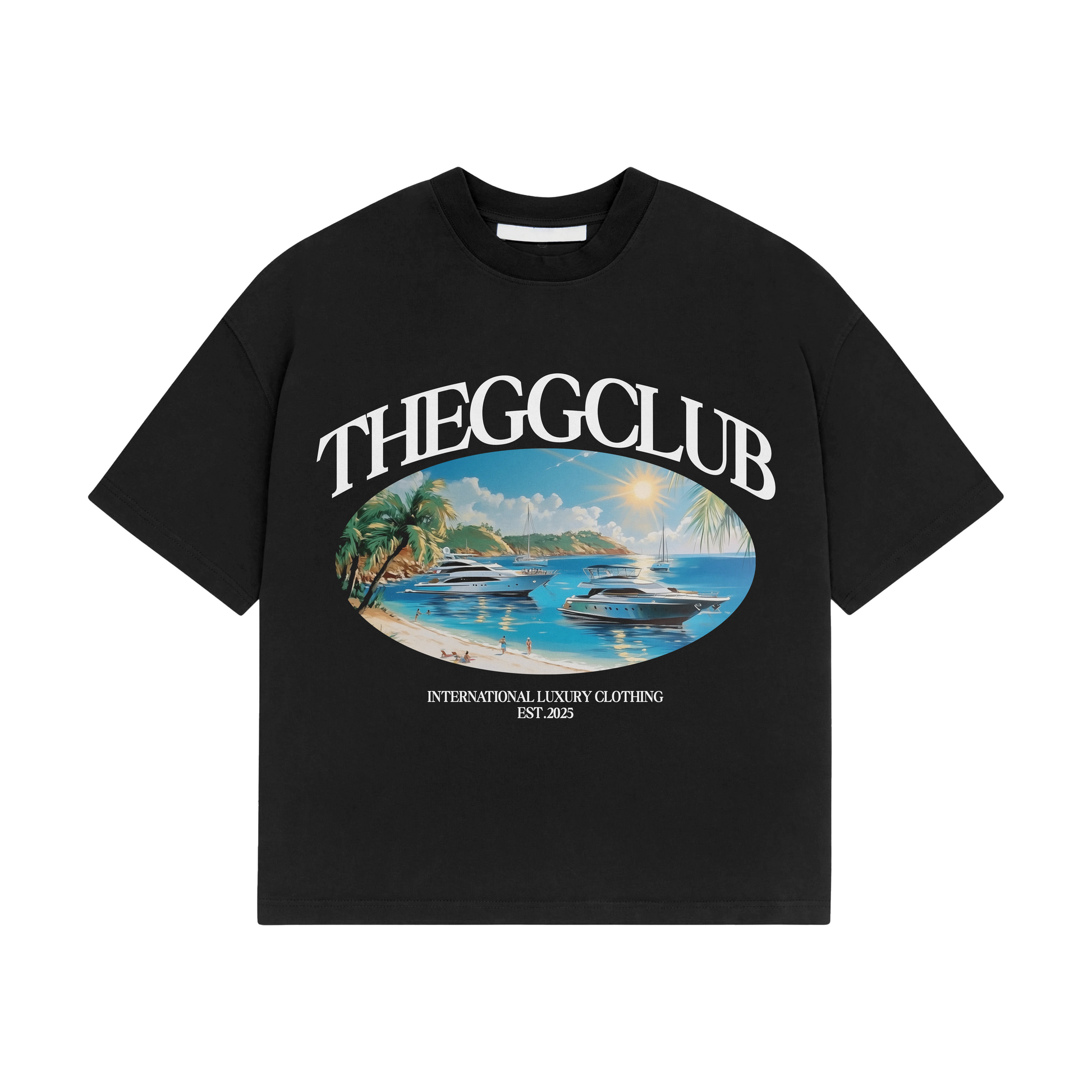 GG CLUB - YACHT BLACK T-SHIRT