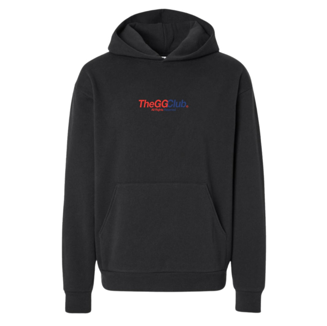 THE GG CLUB - FLAME BLACK HOODIE