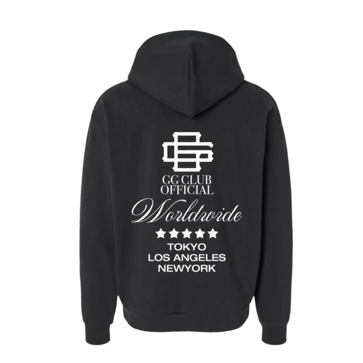 GG CLUB - WORLDWIDE BLACK HOODIE