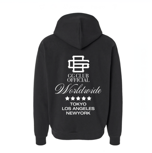 GG CLUB - WORLDWIDE BLACK HOODIE