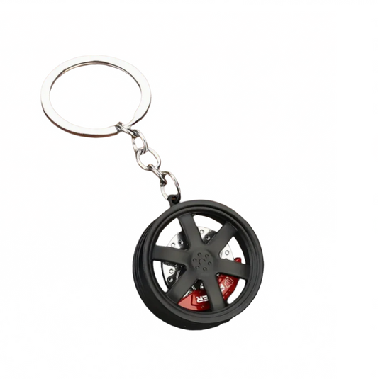 Black Wheel Keychain