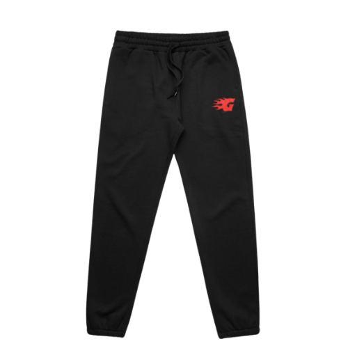 GG CLUB - FLAME BLACK SWEATPANTS